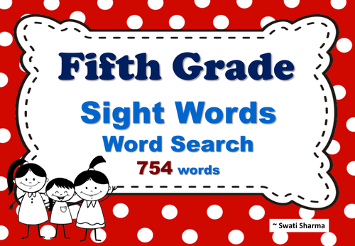 Fifth Grade Sight Words Word Search