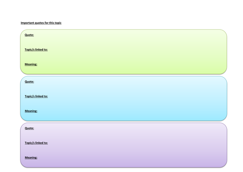AQA Religious Studies A Important Quotes notes