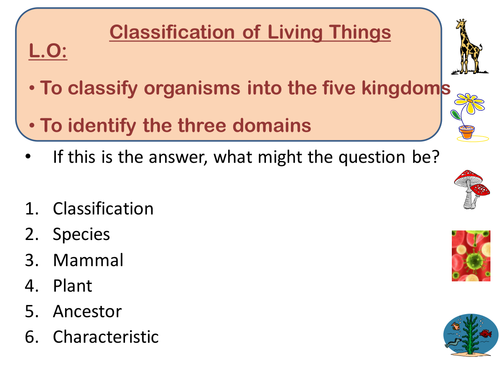 Classification and Domains (Edexcel GCSE Triple biology 9-1)