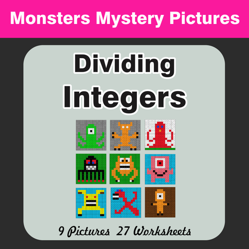 Dividing Integers - Color-By-Number Mystery Pictures