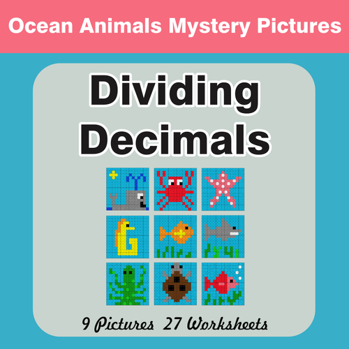 Dividing Decimals - Color-By-Number Mystery Pictures