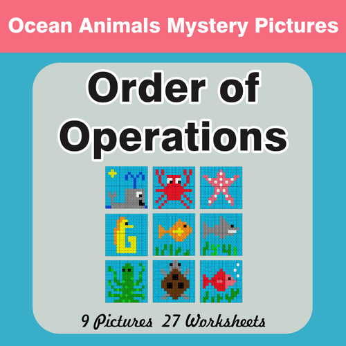 Order Of Operations Color By Number Mystery Pictures Teaching Resources