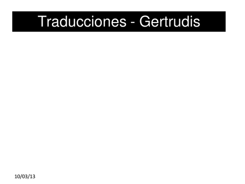 Translations on Gertrudis