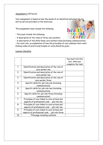 gcse health and social care coursework examples