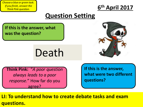 Death of a Salesman - AQA Aspects of Tragedy - Question Setting