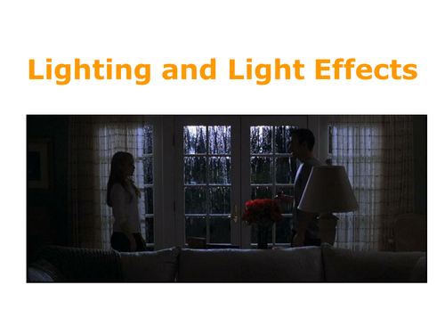 Film Lighting and Colour including film Noir