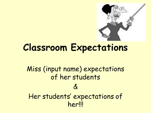Classroom expectations PPT for inital contact with all new secondary classes.