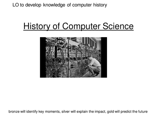 Three engaging year 7 lessons on the history of computing, and the influential people.
