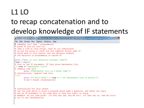 Year 8 half a term's work on Python programming all on one PPT