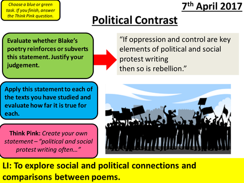 Blake Poetry - Songs of Expereience - AQA Social Protest: A Divine Image and The Human Abstract