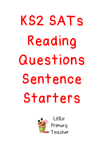 KS2 Reading Test Question Starters