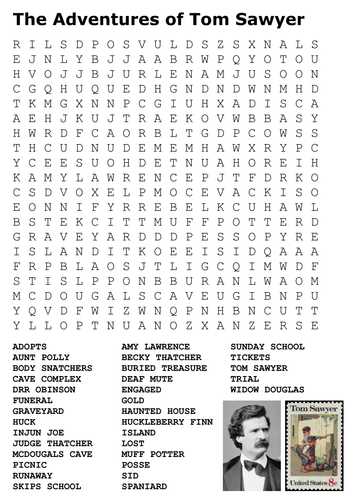 The Adventures of Tom Sawyer Word Search
