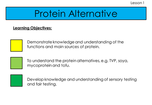 Protein alternative PowerPoint - taste testing and sensory analysis