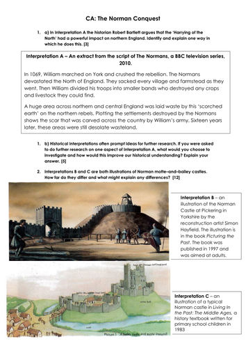 Assessment for OCR SHP Norman Conquest