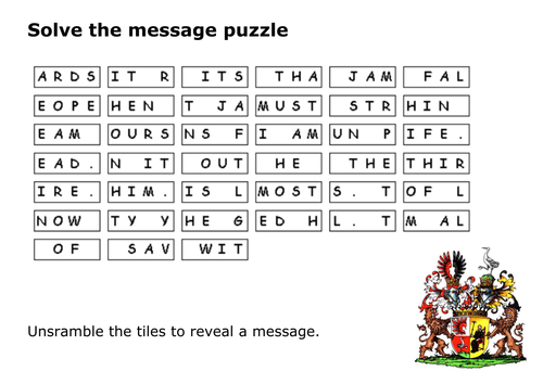 Solve the message puzzle from the Red Baron