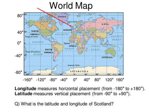 Longitude and latitude starter (introduces co-ordinates) | Teaching ...