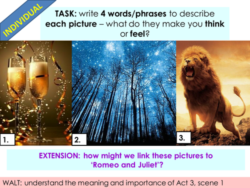 'Romeo and Juliet' Act 3, scene 1 lesson