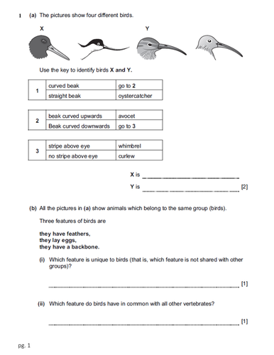 cambridge checkpoint science paper 2biology teaching