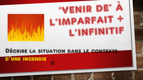 IGCSE French:  'Venir de' in the imperfect form + the infinitive