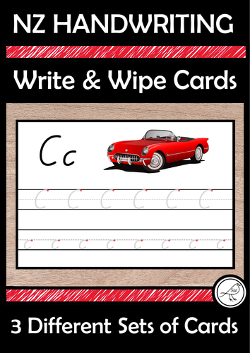 New Zealand Handwriting – Alphabet ‘write and wipe’ cards