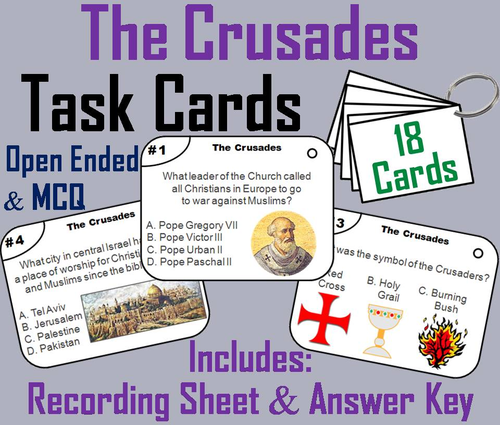 The Crusades Task Cards