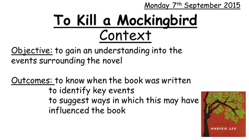 To Kill a Mockingbird Scheme of Work