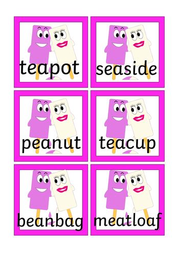Beach Ball Phonic Game Year 1 Phonics Screen Compound Words Similar 