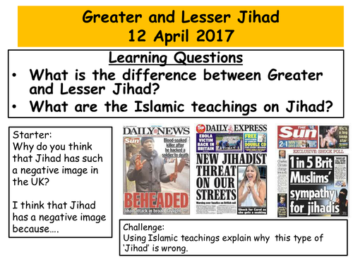 Greater and Lesser Jihad