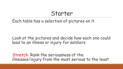 Conditions Requiring Treatment on the Western Front