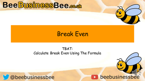 Break Even Explained with Activity