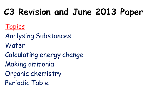AQA GCSE Further Chemistry revision lesson