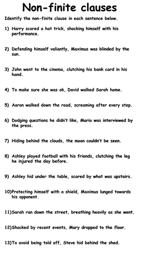 non-finite-clause-worksheets-1-teaching-resources