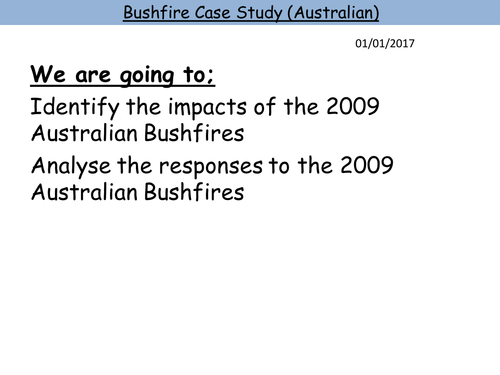 Wildfires Case Study (Australia)