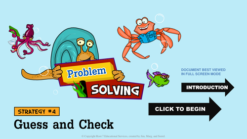 Math Problem Solving Strategies - Guess and Check