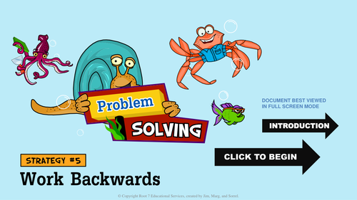 Math Problem Solving Strategies - Work Backwards