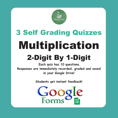 Multiplication Quiz - 2-Digit By 1-Digit (Google Forms)