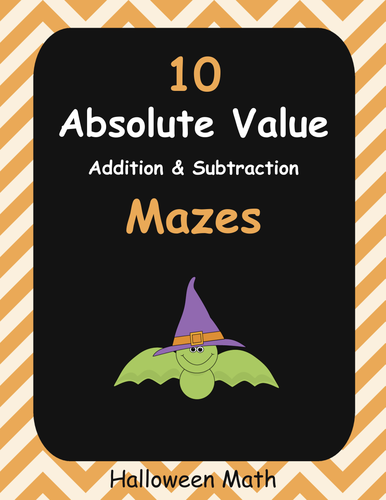 Halloween Math: Absolute Value Maze - Addition & Subtraction