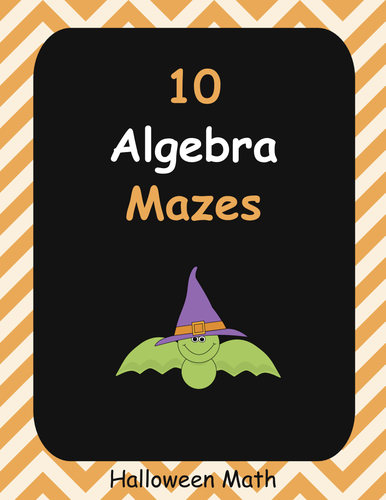 Halloween Math: Algebra Maze
