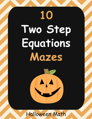 Halloween Math: Two Step Equations Maze