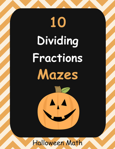 Halloween Math: Dividing Fractions Maze