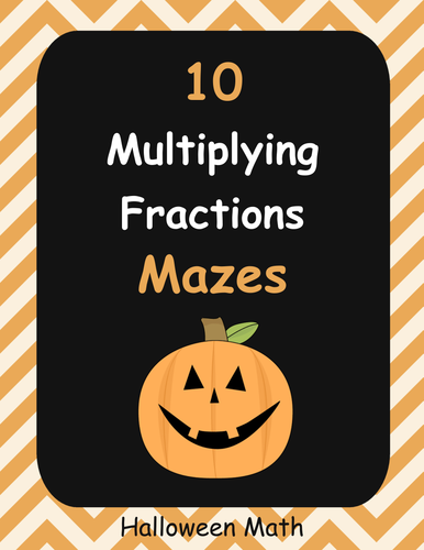 Halloween Math: Multiplying Fractions Maze
