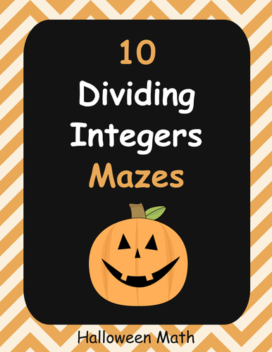 Halloween Math: Dividing Integers Maze