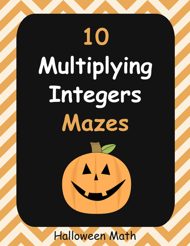 Halloween Math: Multiplying Integers Maze