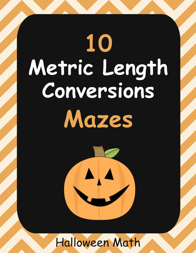Halloween Math: Metric Length Conversions Maze
