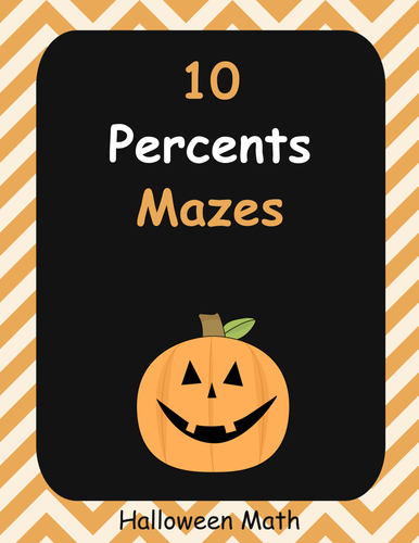 Halloween Math: Percents Maze