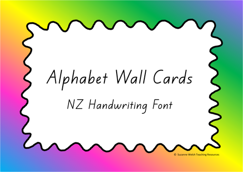 Alphabet Cards – New Zealand Handwriting Font