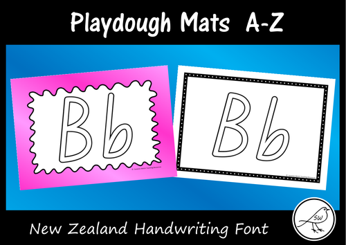 Alphabet and Number Playdough Mats - New Zealand Handwriting Font