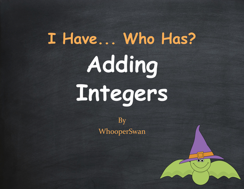 Halloween Math: I Have, Who Has - Adding Integers