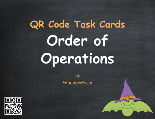 Halloween Math: Order of Operations QR Code Task Cards