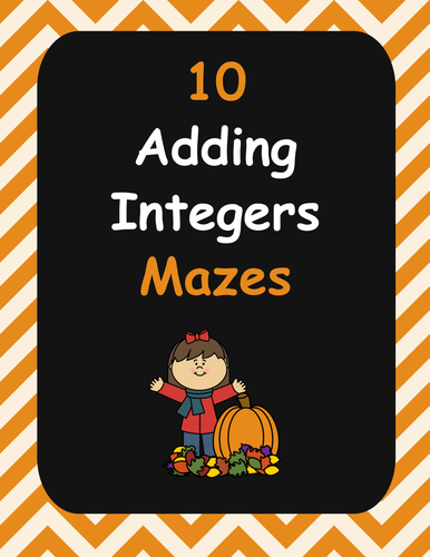 Fall Math: Adding Integers Maze